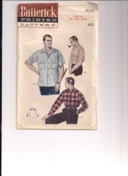 6318 1950 MR. SHORT-LONG SLEEVE SHIRT PATTERN LG 16=16.5